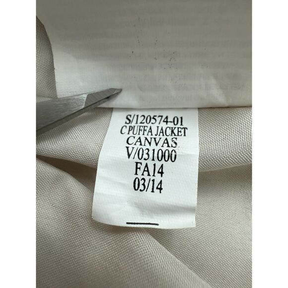 Old Navy Women's Puffer Jacket Faux Fur Collar Cream Brown Trim Size S *Stains* - Picture 7 of 11